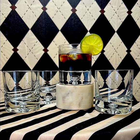 Luxury Double Old-Fashioned Glass Set of 4 | Hand-Blown Polish Barware | Crystal - Picture 9 of 11